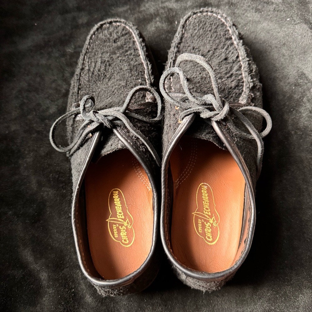 Sperry Captain's Oxford by Chris Echevarria black suede boat shoes winter vibram - Picture 5 of 16